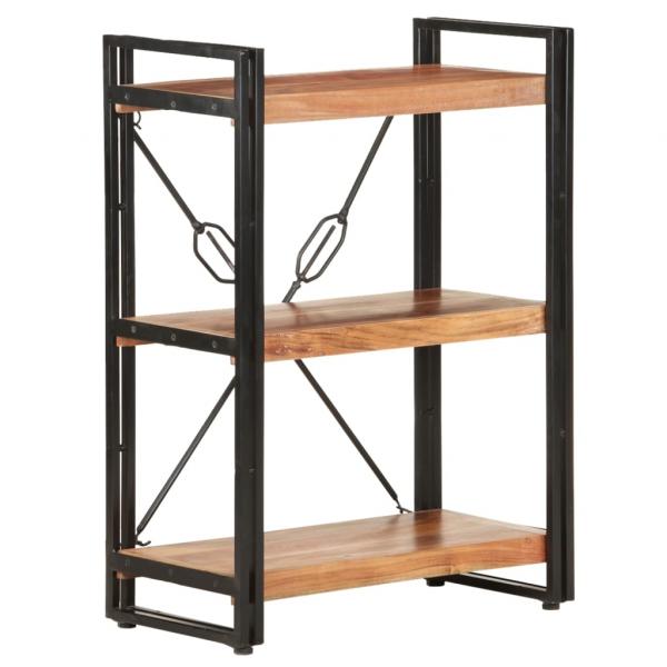 ARDEBO.de - Bücherregal 3 Fächer 60x30x80 cm Akazie Massivholz