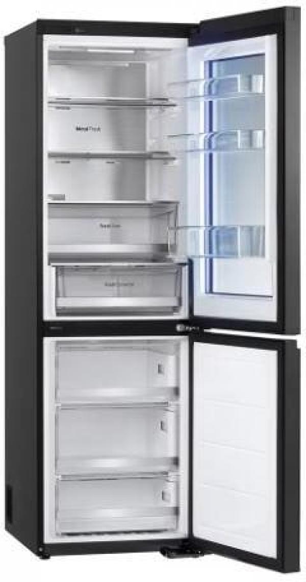 LG GBG7190CEV Stand Kühl-Gefrierkombination, 59,5 cm breit, 349 L, MoodUP, Insta View, 4,3-Zoll-LCD-Bildschirm, ThinQ WLAN, Essence Black Steel