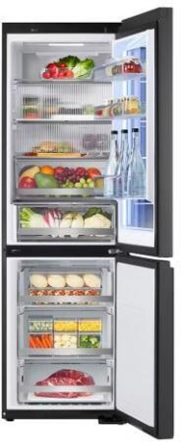 LG GBG7190CEV Stand Kühl-Gefrierkombination, 59,5 cm breit, 349 L, MoodUP, Insta View, 4,3-Zoll-LCD-Bildschirm, ThinQ WLAN, Essence Black Steel
