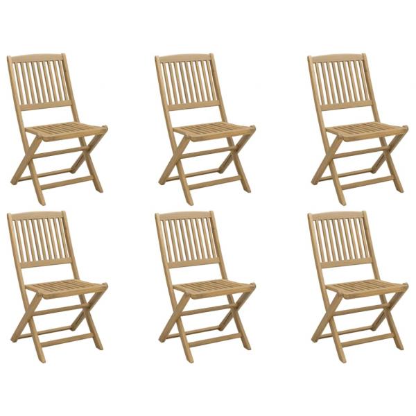 Gartenstühle 6 Stk. Klappbar 48,5x57x90 cm Massivholz Akazie