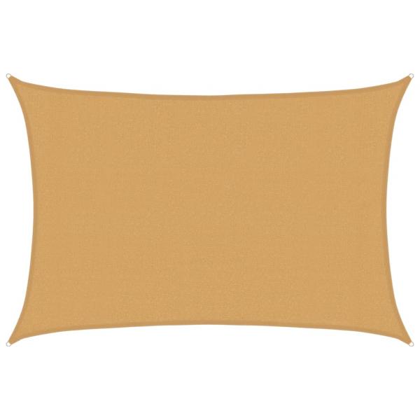 Sonnensegel 160 g/m² Rechteckig Sandfarben 3x4,5 m HDPE