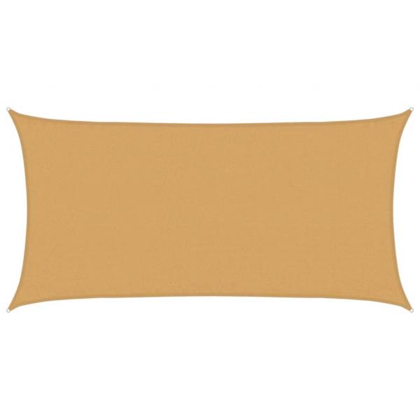 Sonnensegel 160 g/m² Rechteckig Sandfarben 3x6 m HDPE