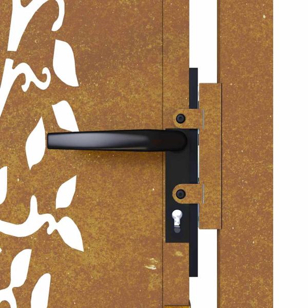 Gartentor 105x130 cm Cortenstahl Baum-Design