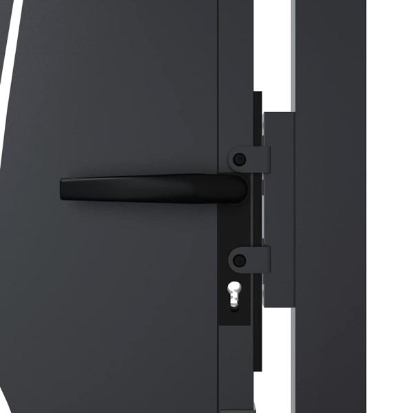 Gartentor Anthrazit 105x155 cm Stahl Gras-Design