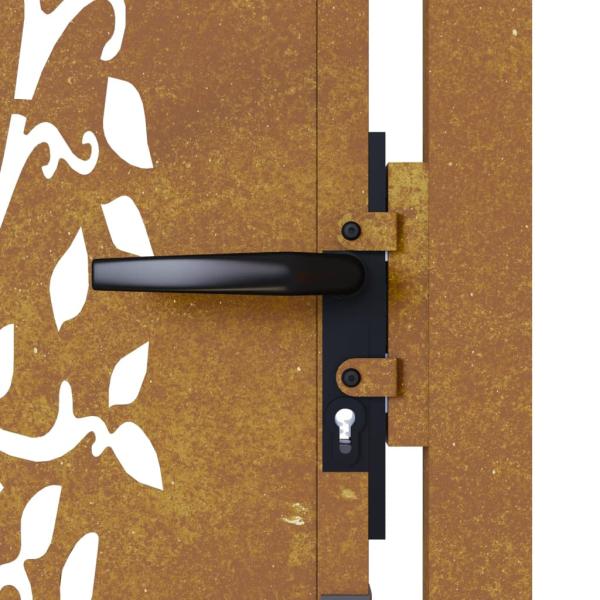 Gartentor 105x80 cm Cortenstahl Baum-Design