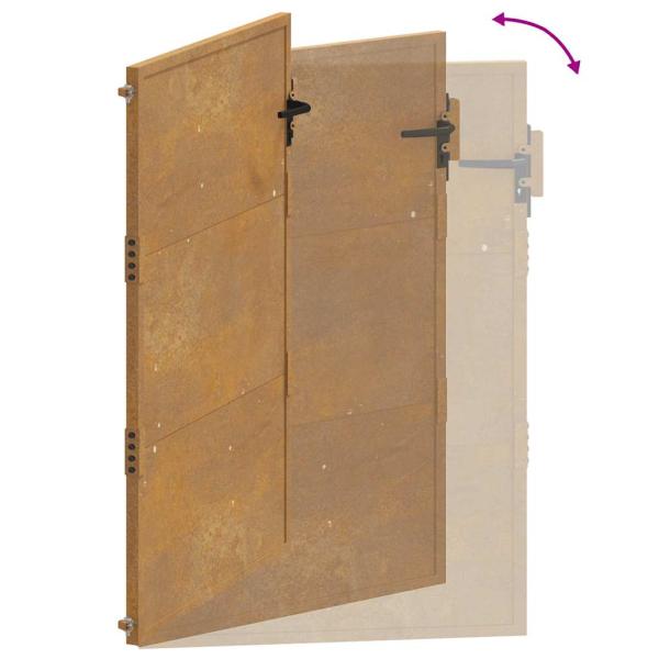 Gartentor 105x205 cm Cortenstahl