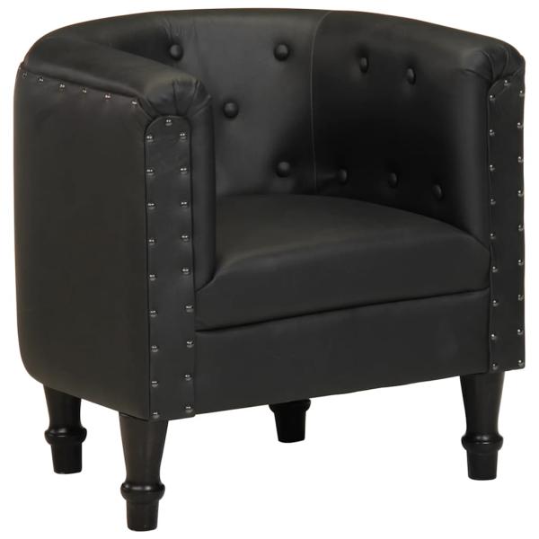 Sessel Schwarz Echtleder