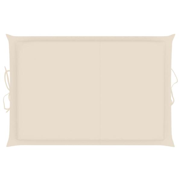 Sonnenliege mit Auflage Akazie Massivholz 