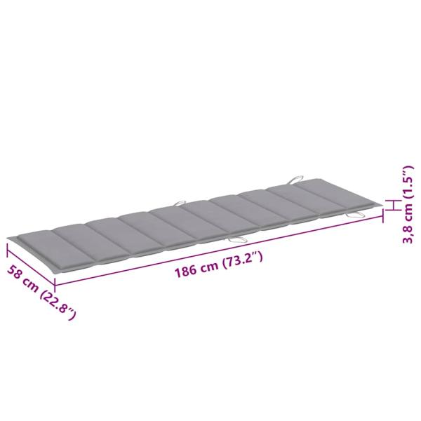 Sonnenliegen 2 Stk. mit Tisch und Auflagen Massivholz Akazie