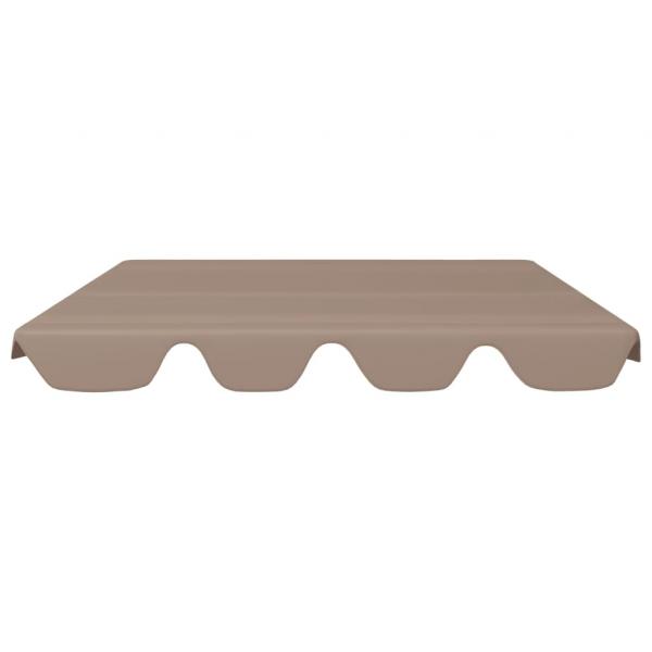 Ersatzdach für Hollywoodschaukel Taupe 150/130x105/70 cm