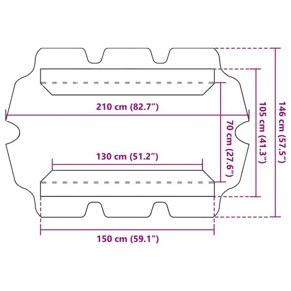 Ersatzdach für Hollywoodschaukel Taupe 150/130x105/70 cm