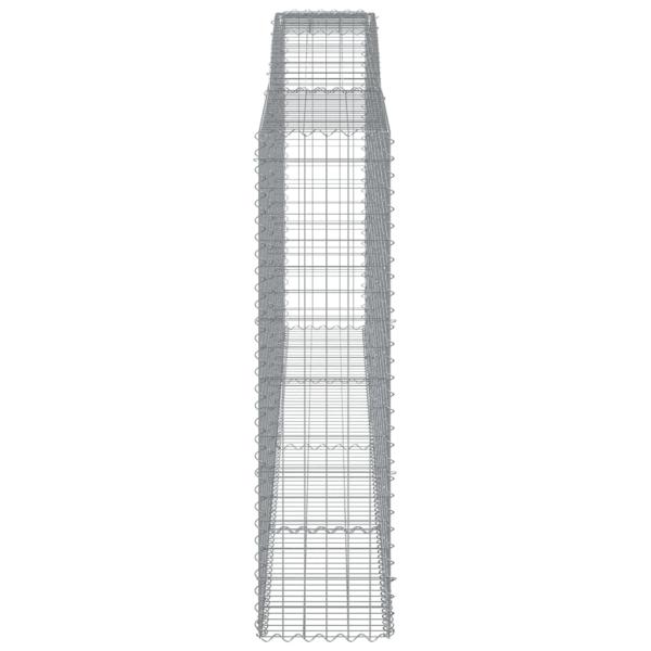ARDEBO.de - Gabionen mit Hochbogen 8 Stk. 400x50x180/200cm Verzinktes Eisen