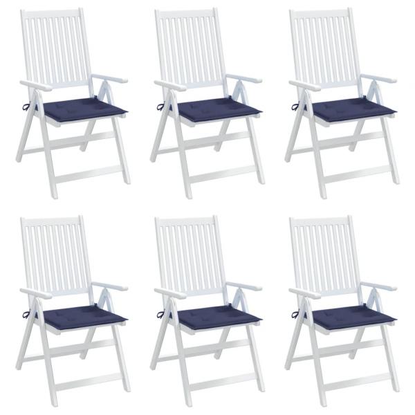 Palettenkissen 6 Stk. Marineblau 40x40x3 cm Oxford-Gewebe