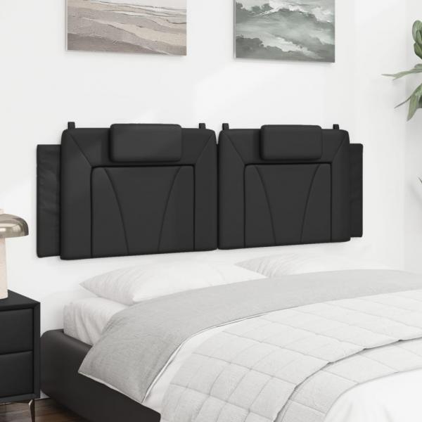 Kopfteil-Kissen Schwarz 160 cm Kunstleder