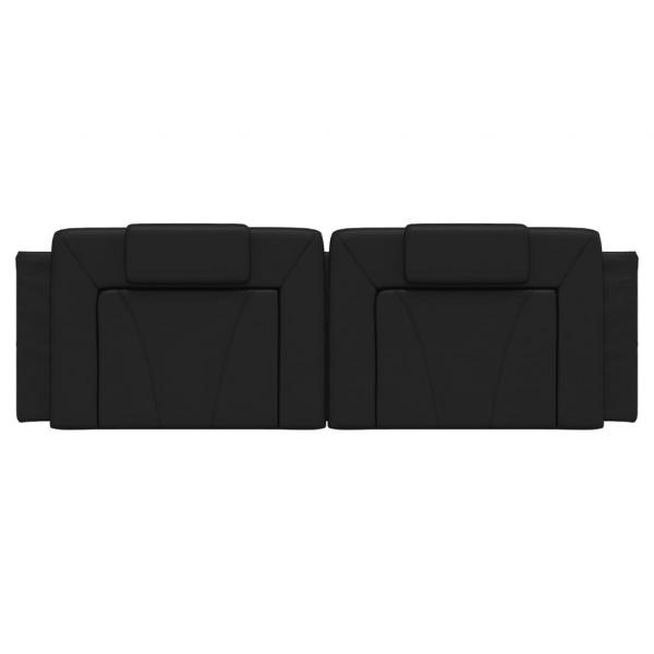 Kopfteil-Kissen Schwarz 160 cm Kunstleder