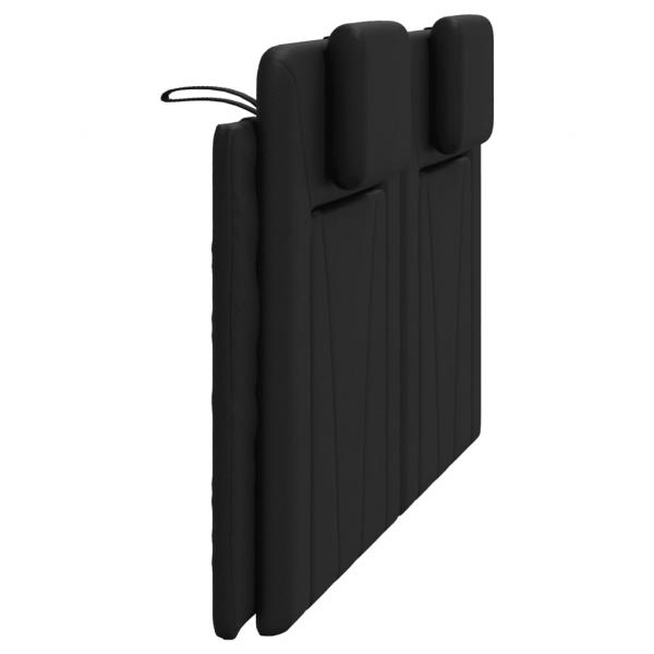 Kopfteil-Kissen Schwarz 160 cm Kunstleder