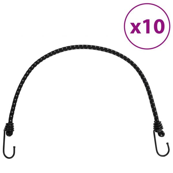 ARDEBO.de - Gummiseile Reflektierend mit Haken 10 Stk. 59 cm