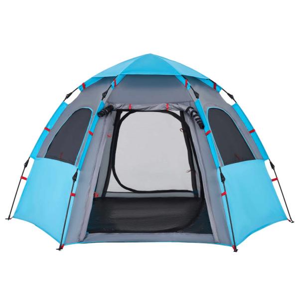 Campingzelt 4 Personen Blau Quick Release