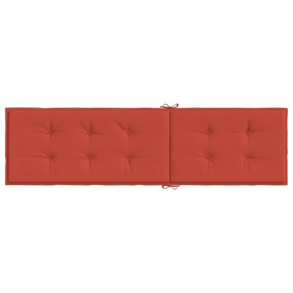 Liegestuhl-Auflage Melange Rot (75+105)x50x3 cm Stoff