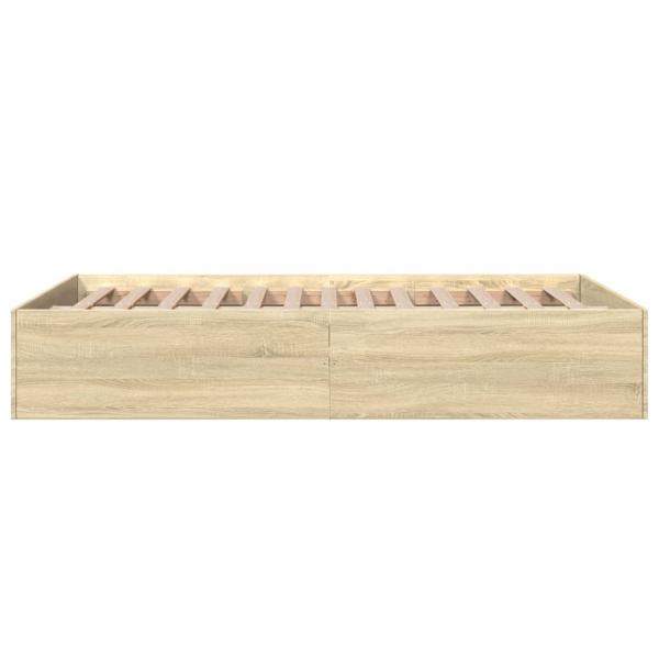 Bettgestell Sonoma-Eiche 120x190 cm Holzwerkstoff