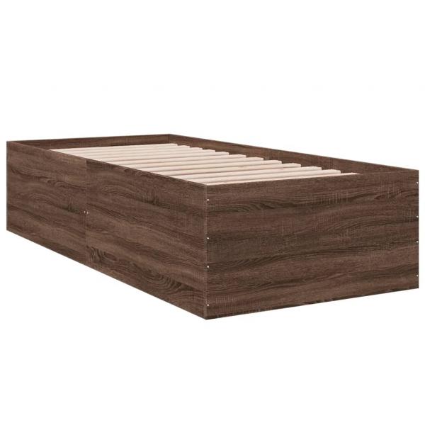 Bettgestell Braun Eichen-Optik 100x200 cm Holzwerkstoff
