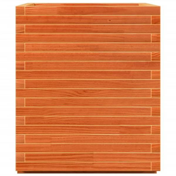 Pflanzkübel Wachsbraun 90x60x72,5 cm Massivholz Kiefer