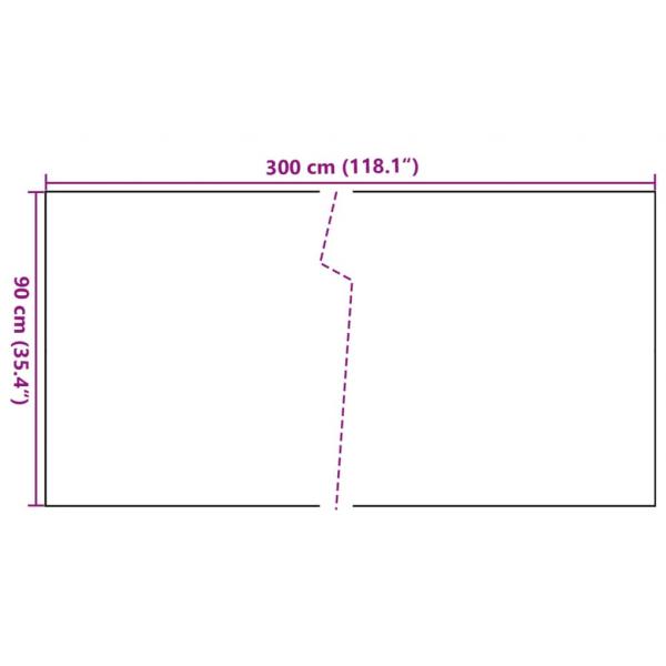 Balkon-Sichtschutz Braun und Schwarz 300x90 cm Poly Rattan