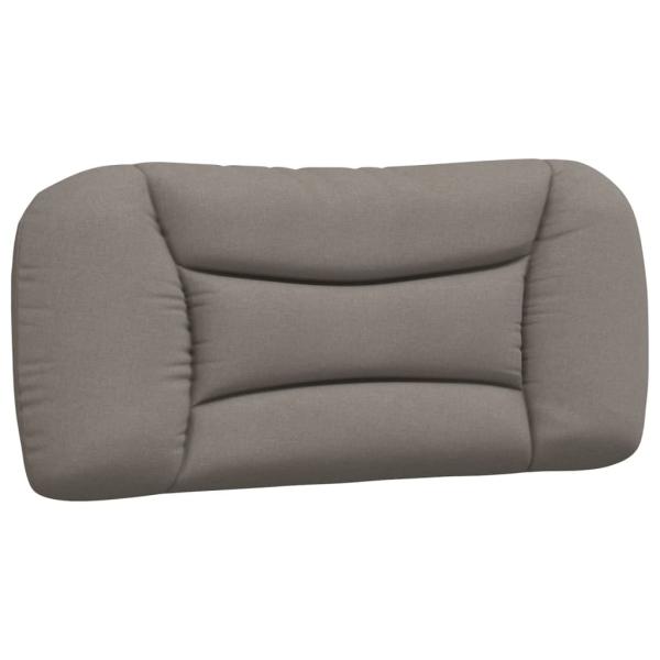 Bett mit Matratze "Hvar" Taupe 90x200 cm Stoff