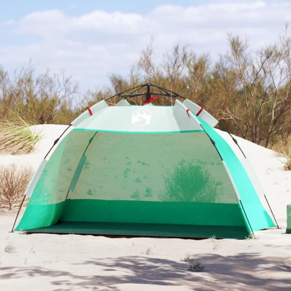 ARDEBO.de - Strandzelt 2 Personen Seegrün Quick Release Wasserdicht