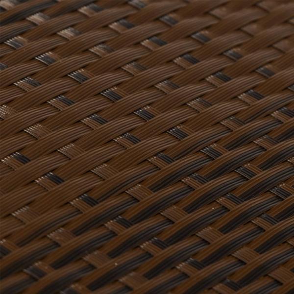 Balkon-Sichtschutze 5 Stk. Braun & Schwarz 255x19cm Poly Rattan