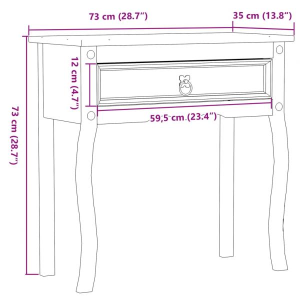 Konsolentisch Corona 73x35x73 cm Massivholz Kiefer
