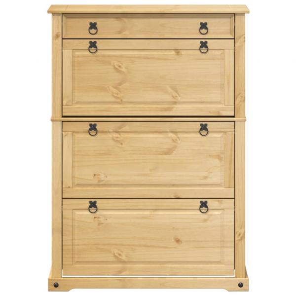 Schuhschrank Corona 99x32x138 cm Massivholz Kiefer