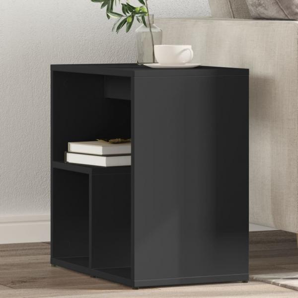 ARDEBO.de - Beistelltisch Schwarz 50x30x50 cm Holzwerkstoff