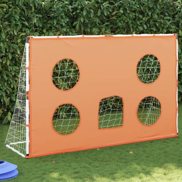 ARDEBO.de - Fußballtor für Kinder mit Zielmatte und Ball 182x62x118 cm