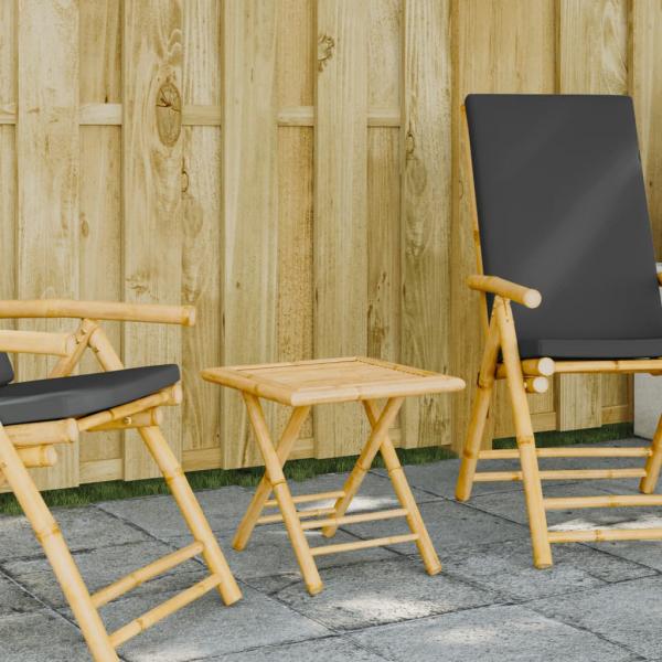 ARDEBO.de - Gartentisch Klappbar 45x45x45 cm Bambus