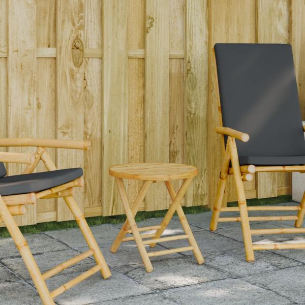 ARDEBO.de - Gartentisch Klappbar Ø45x45 cm Bambus