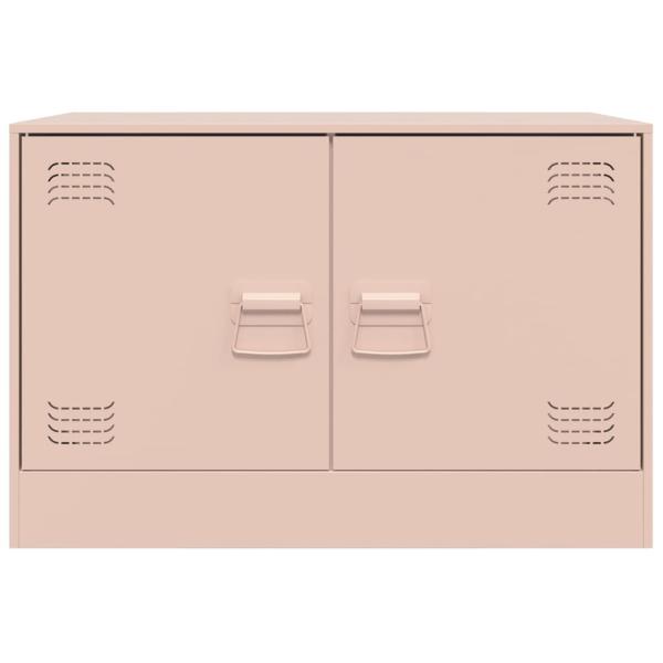 TV-Schränke 2 Stk. Rosa 67x39x44 cm Stahl