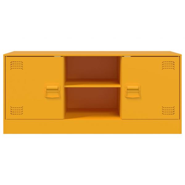 TV-Schrank Senfgelb 99x39x44 cm Stahl