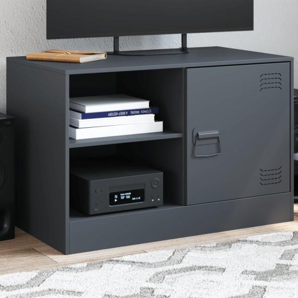 ARDEBO.de - TV-Schrank Anthrazit 67x39x44 cm Stahl