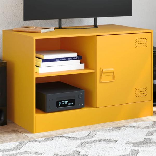 ARDEBO.de - TV-Schrank Senfgelb 67x39x44 cm Stahl