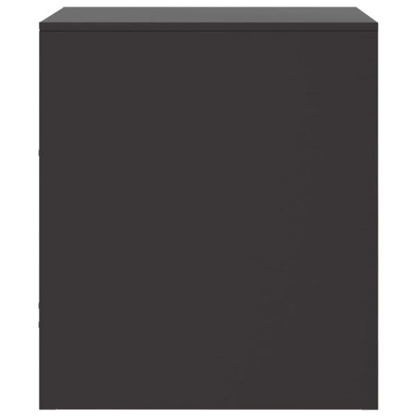 Nachttische 2 Stk. Schwarz 34,5x39x44 cm Stahl
