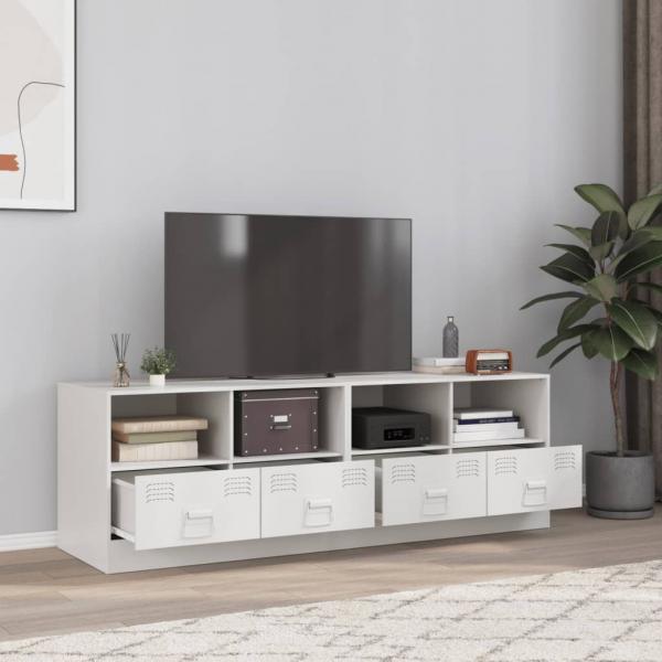 ARDEBO.de - TV-Schränke 2 Stk. Weiß 67x39x44 cm Stahl