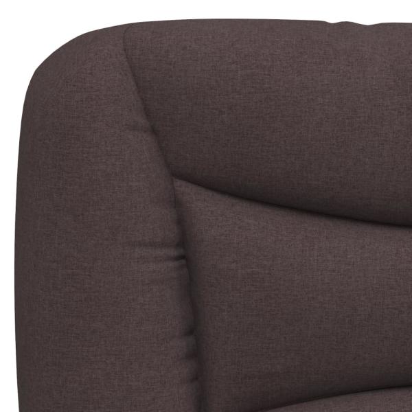 Bett mit Matratze Dunkelbraun 160x200 cm Stoff