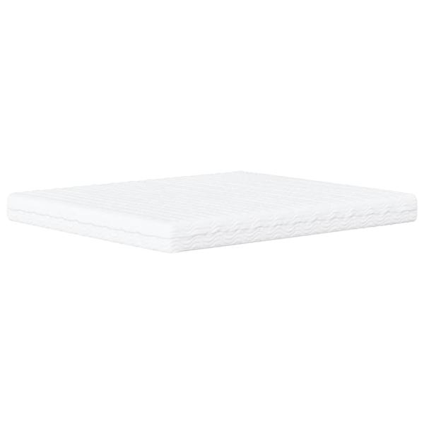 Bett mit Matratze Dunkelbraun 160x200 cm Stoff