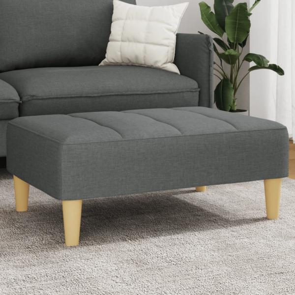 ARDEBO.de - Fußhocker Dunkelgrau 77x55x31 cm Stoff