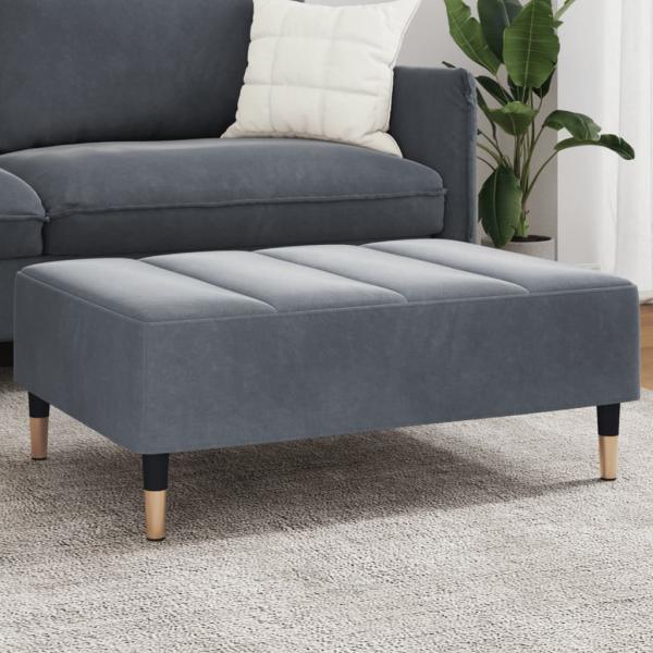 ARDEBO.de - Fußhocker Dunkelgrau 77x55x31 cm Samt