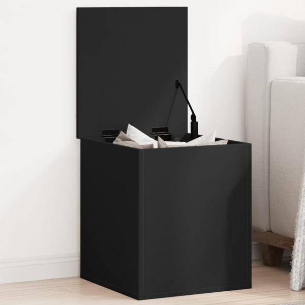ARDEBO.de - Truhe Schwarz 40x42x46 cm Holzwerkstoff