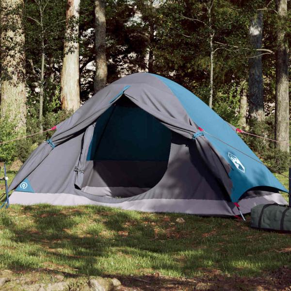 ARDEBO.de - Kuppel-Campingzelt 4 Personen Blau Wasserdicht
