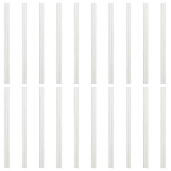 Sichtschutzstreifen 10 Stk. Grau 252,5x19 cm PVC
