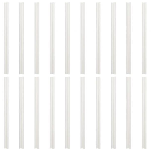 Sichtschutzstreifen 10 Stk. Hellgrau 252,5x19 cm PVC